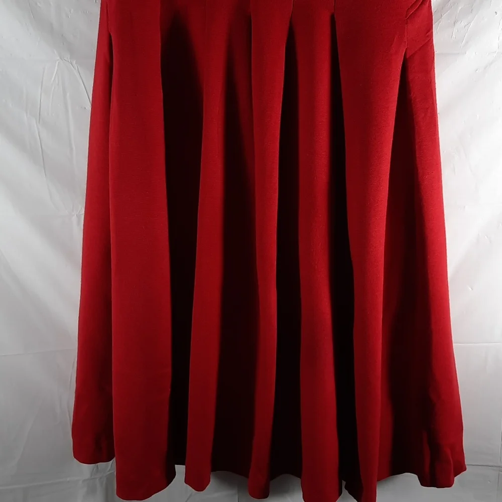 NWT NINE WEST Red slvless dress SZ 4 - Picture 3 of 12
